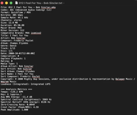 A screenshot of a mini app that prints 300dpi pngs of a song's waveform, spectrogram and Dynamics over time.