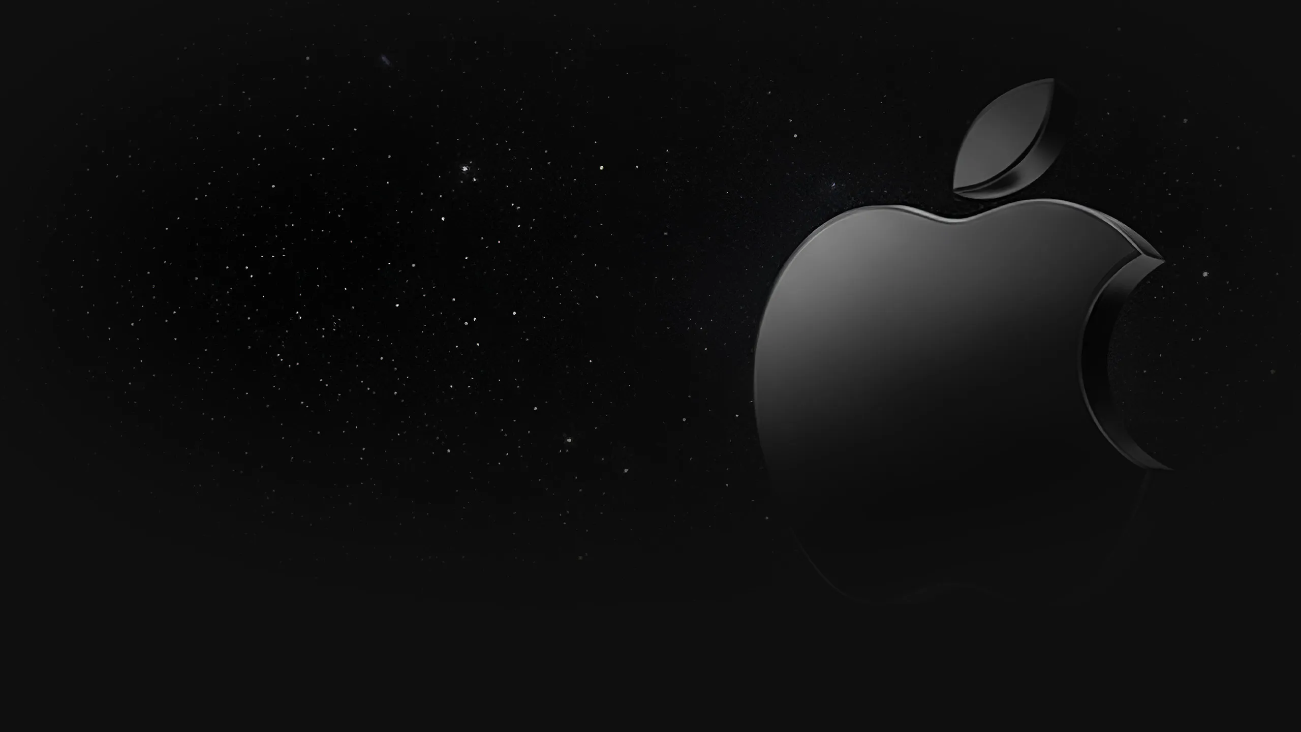 Abstract AI's rendition of a floating realistic Apple logo in space.