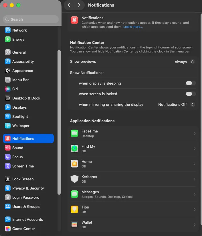 Optimizing Notifications in macOS 26 Tahoe.