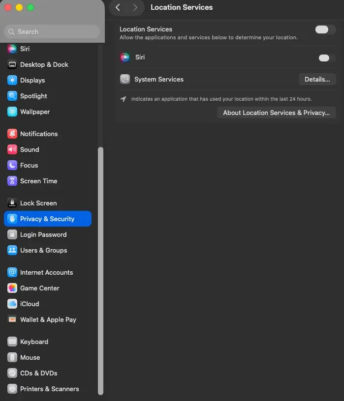 Optimizing Location Services in macOS 26 Tahoe.