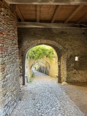 Stone passage through the defensive walls of Biertan fortified church